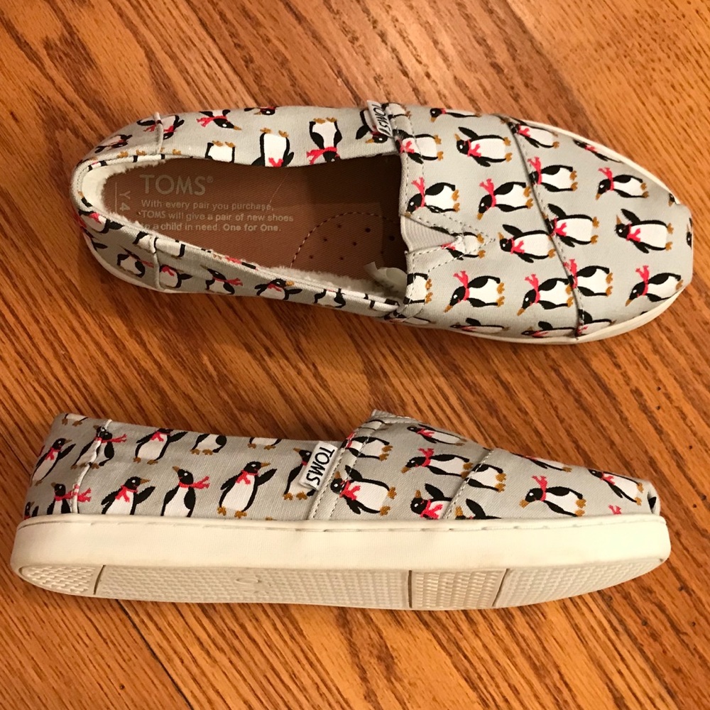NWOT Toms with Faux Fur Lining, Gray